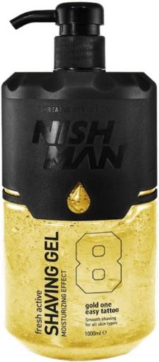Picture of Nishman Shaving Gel 8 Gold One Easy Tattoo (1000 ml)