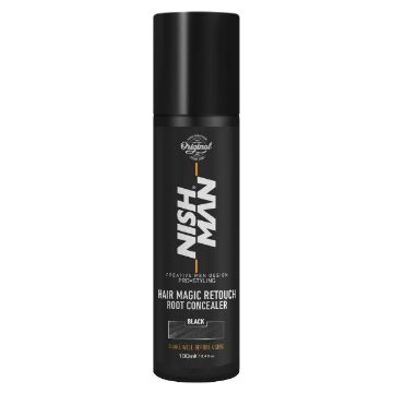 Picture of Nishman Hair Magic Retouch Root Concealer - Black - 100 ml